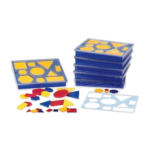hand2mind 46393 Attribute Blocks Classroom Basics Kit - Set of 6 Trays