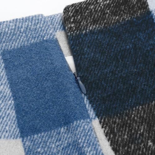 IDEALSANXUN Plaid Skirts for Women Fall Winter Knee Length Pencil Wool Skirt with Slit