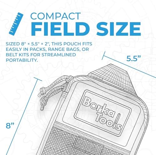 Tool Pouch – Compact 1000D Nylon Carry Case with Internal Compartments, MOLLE Mounting, and Mesh Pocket for Precision Torque Tools, Bits, and Accessories – Coyote Tan