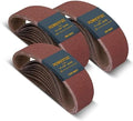 POWERTEC 4 x 24 Inch Sanding Belts, 30PK, 10 Each of 60 80 120 Grits, 4x24 Belt Sander Sanding Belts Assortment, Aluminum Oxide Sandpaper for Oscillating Belt Sander, Woodworking (110091)