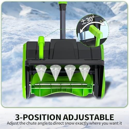21V Cordless Snow Shovel, Snow Blower Battery Powered for Driveway