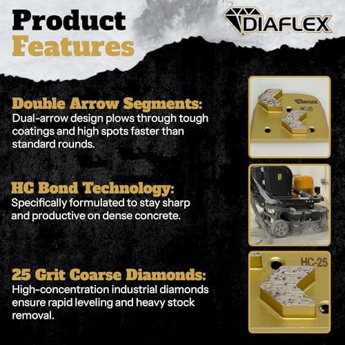 Diaflex Double Arrow Grinding Tool, 25 Grit Soft Bond, 3 Pack