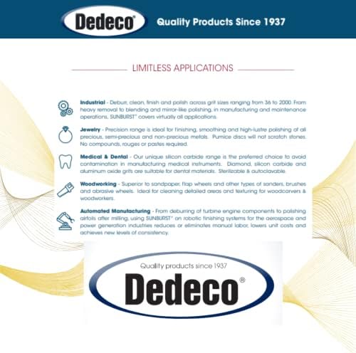 Dedeco Sunburst Radial Bristle Discs - 1/2” (12mm) Dia, Snap On, TC Bristles - Cleaning Buffer Polisher Rotary Tool Accessories, Coarse 80 Grit, Yellow Aluminum Oxide - 30 Piece Per Pack