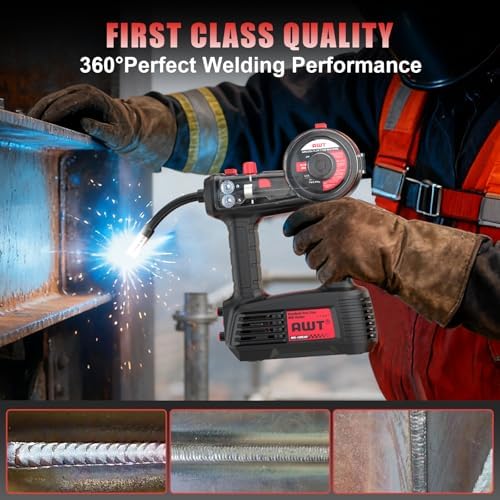 100A Handheld MIG Welder Machine with 360°Mig Torch,110V portable MIG Weld