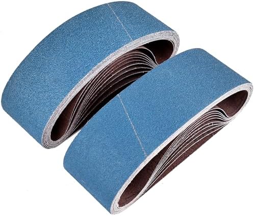 3 x 21 Inch Zirconia Sanding Belts, 20Pcs 5 Each of 40/60/80/120 Grits