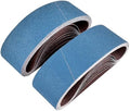 3 x 21 Inch Zirconia Sanding Belts, 20Pcs 5 Each of 40/60/80/120 Grits