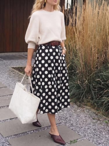 Casly Lamiit A-Line Midi Skirts for Women Business Skirt