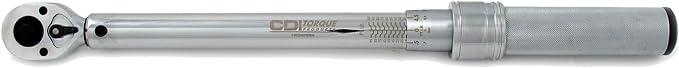 CDI 3/8 Inch Drive Adjustable Click Torque Wrench, Range 10-100 Ft Lbs / 16.9-132.2 Nm (1002MFRMH)