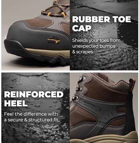 NORTIV 8 Men's Waterproof Steel Toe Work Boots