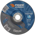 Weiler 58229 6 x 1/4 Tiger Aluminum Type 27 Grinding Wheel ALU24R 7/8 A.H (Pack of 10)