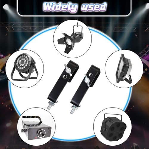 Zonon 8 Pack Square Tube Truss Clamp Hook, Heavy Duty Stage Light Clamp for Square Truss 40-60mm OD, Galvanized Iron DJ Light Holder for Moving Head Par Spotlight, 88 Lbs / 40kg Load (Black)