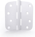goldenwarm Pack of 3 Door Hinge White Heavy Duty Iron Door Hinges, 4 Inch x 4 Inch Interior and Exterior White Door Hinges with 5/8" Radius Corners