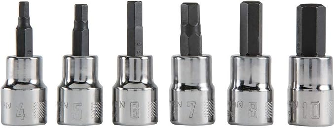 CRAFTSMAN Hex Bit Socket Set, 3/8" Drive, Metric, 6-Piece (CMMT34448)