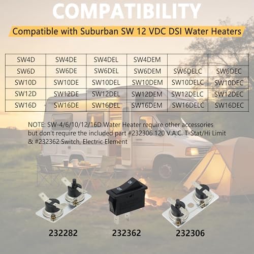 520814 Fit for Suburban 5 in1 RV Water Heater Furnace board Part Spare Kit