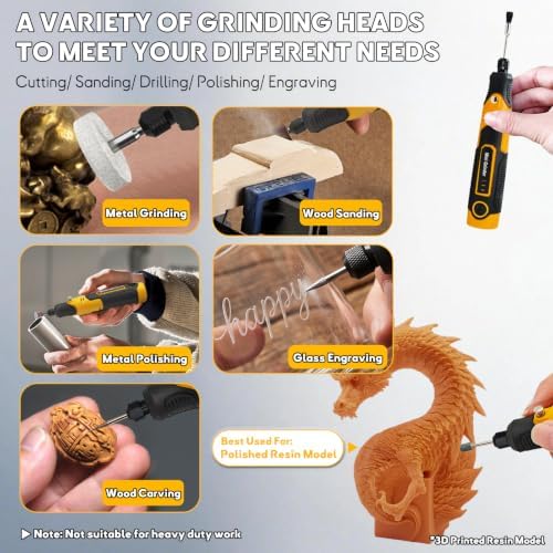 Resin Drill 3D Printed Resin Cured Sanding and Polishing Tool Kit