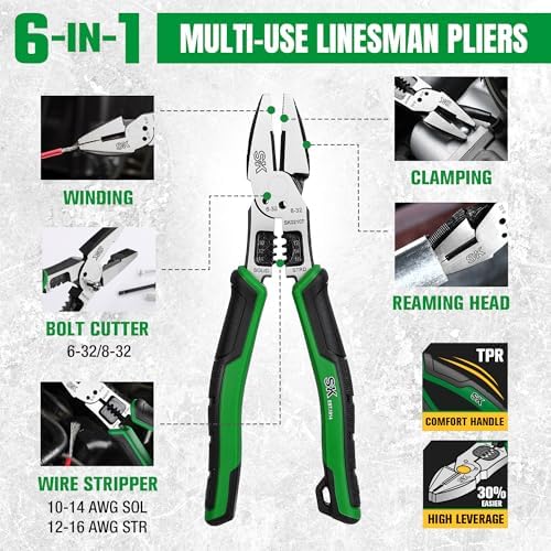 SK 3-Piece Multi-use Pliers Set, 7" & 8" Pliers, Anti-slip Handle