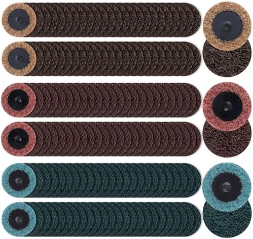 150 PCS Sanding Discs 2 Inch Quick Change Sanding Discs Die Grinder Sanding Disc Fine Coarse Medium Surface Conditioning Discs for Burr Finish Rust Paint Removal