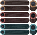 150 PCS Sanding Discs 2 Inch Quick Change Sanding Discs Die Grinder Sanding Disc Fine Coarse Medium Surface Conditioning Discs for Burr Finish Rust Paint Removal