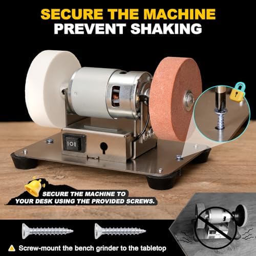 Sbestily Versatile Electric Mini Bench Grinder, Jewelry Buffer & Polisher