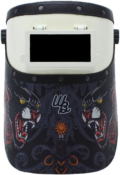 WoahBros Flip-Up Welding Helmet | Sugar Scoop Welding Hood | Fits 2x4 Cheater Lens (Not Included) | Panther