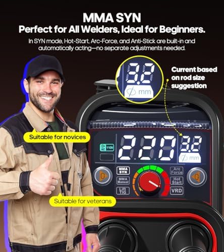 HONE 110V Stick Welder,with LED Light 25 Welding Rods for DIY Garage Farm Repair