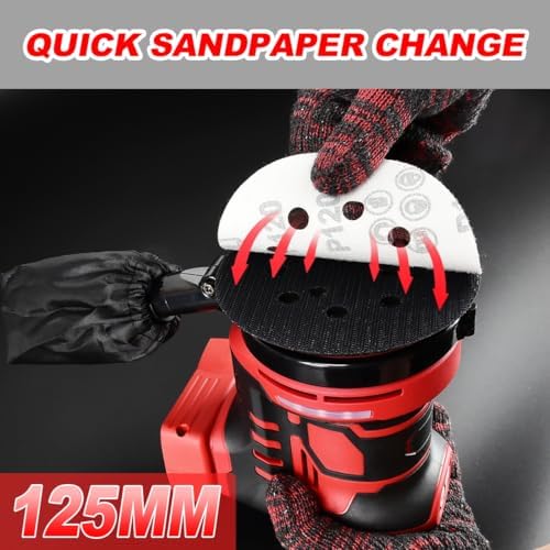 Brushless Random Orbit Sander 6 Speed Electric Sander