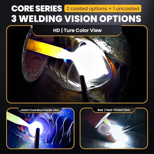 Flex Series HD Shade 5-13 Auto Darkening Welding Lens 2" x 4 1/4", Adjustable Welding Lens with Sensitivity & Delay Control, Natural True Color View for Welding Hoods