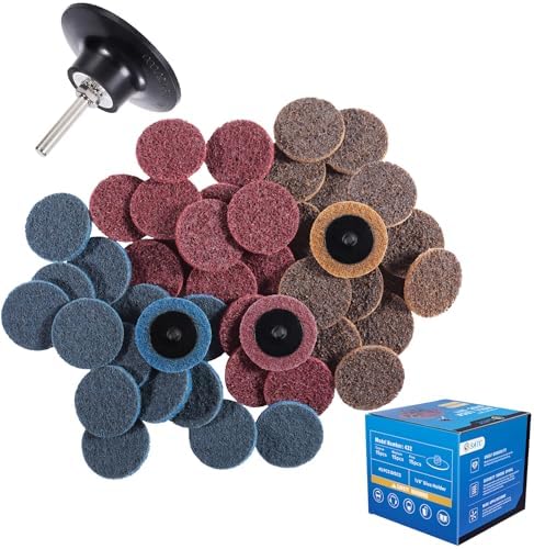 S SATC 46PCS Sanding Discs 2 Inch Quick Change Discs 1pcs 1/4'' Holder Surface Conditioning Discs Fine Medium Coarse for Die Grinder Surface Strip Grind Polish Burr Finish Rust Paint Removal