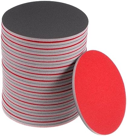 uxcell 30pcs 600 Grit Sanding Sponge 6" Hook and Loop Sponge Sanding Disc