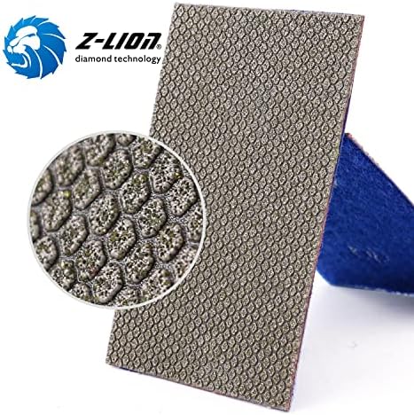 Z-Lion Diamond Abrasive Paper Sheets 60 Grit Diamond Sandpaper Nylon Back for Grinding Stone Glass Ceramic(1 Pcs)
