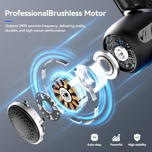 Massage Gun with Heat Therapy, Deep Tissue Mini Muscle Massager