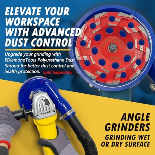 4.5" Diamond Grind Wheel S Seg Concrete & Coating 5/8"-11 Threaded Arbor