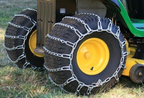 Security Chain Company 1062655 Max Trac Heavy Duty Zinc Traction Tire Chains, Designed for Snow Blowers and Garden Tractors in Snow, Ice and Mudd, Set of 2