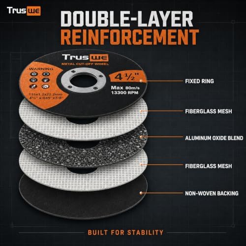 Cut Off Wheels 4 1/2 Inch - 105 Pack Cut Off Wheels Metal and Stainless Steel Cutting Wheel for Angle Grinder Ultra Thin Cut-Off Wheel Cutting Disc