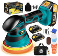 Cordless Car Buffer Polisher kit, DA Polisher with 2*21V Batteries