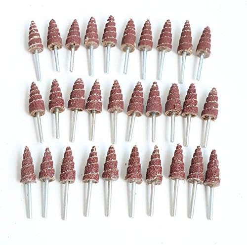 Flap Wheel Cone Shape Mounted Point Grinding Head Sandpaper Flap Sanding Wheel 10mm 12mm 80#-320# with 1/8" Shank Polishing
