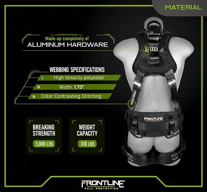 Frontline Full Body Harness | Suspension Trauma Straps| OSHA & ANSI Compliant
