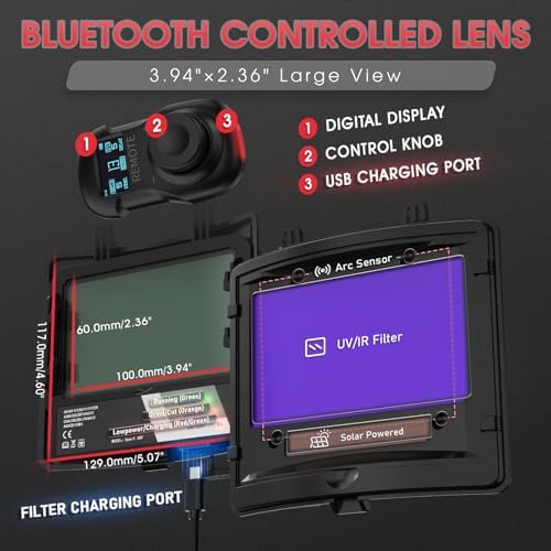 YESWELDER Bluetooth Welding Helmet, Flip-Up True Color Hood