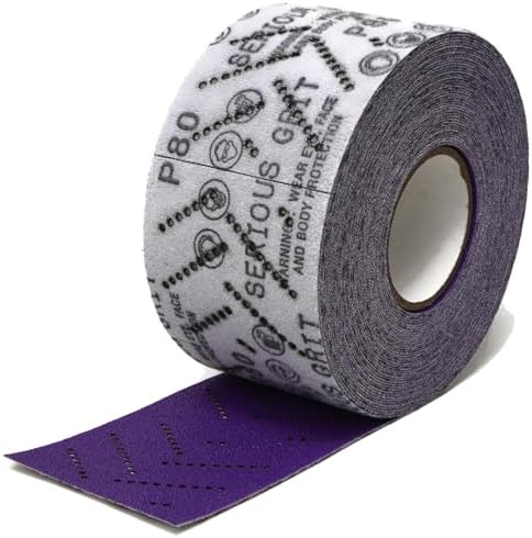 Serious Grit - P80 Grit Ceramic Hook & Loop Sandpaper Roll - 70mm x 12m
