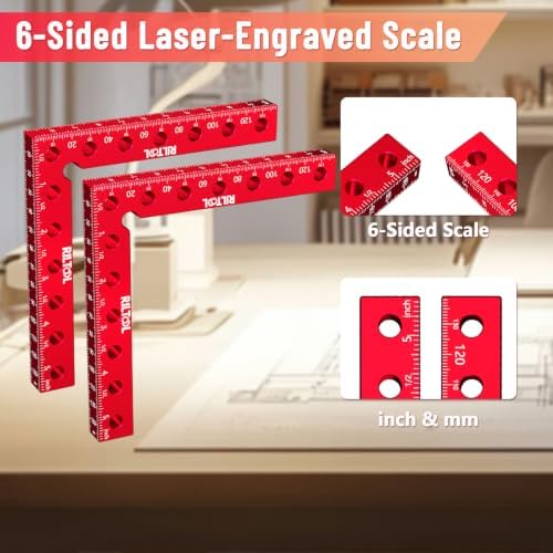 90 Degree Corner Clamps, 2 Pcs 5.5"×5.5" Woodworking Clamps Tools
