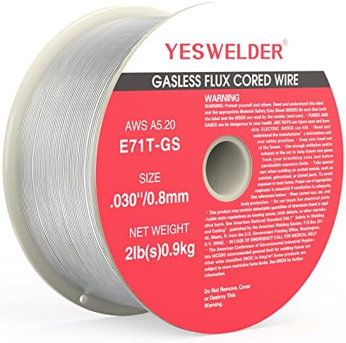 YESWELDER Gasless Flux Core MIG Wire, E71T-GS Mild Carbon Steel
