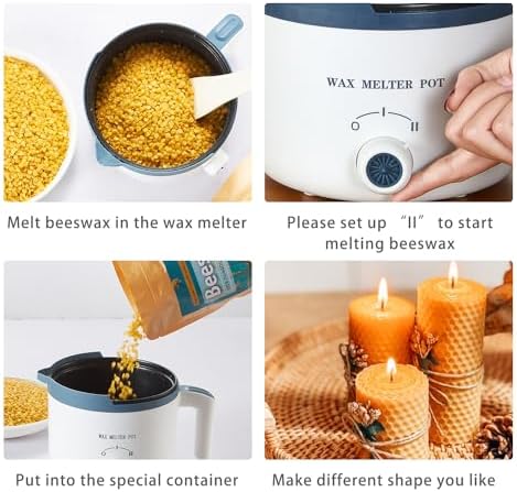 5lbs Beeswax Candle Making Kit with Electric Wax Melting Pot