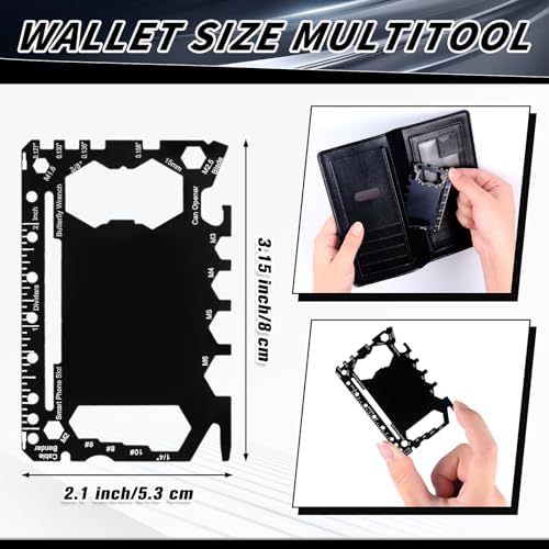 Cholemy 24 Pcs Credit Card Wallet Multitool 46 in 1