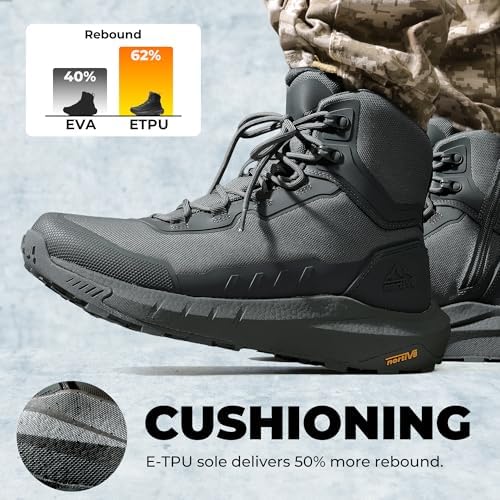 NORTIV 8 Men's Tactical Hiking Boots Lightweight Cushion