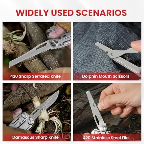 29-in-1 Multitool Pliers, Full-size, EDC Knife, Stainless Steel