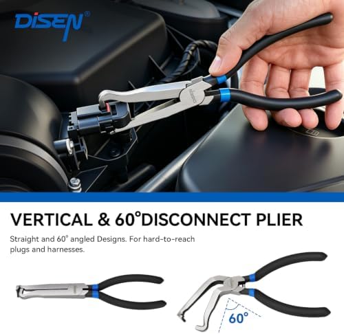 DISEN 14 PCS Hose Clamp Pliers & Fuel Line Electrical Disconnect Tool Set
