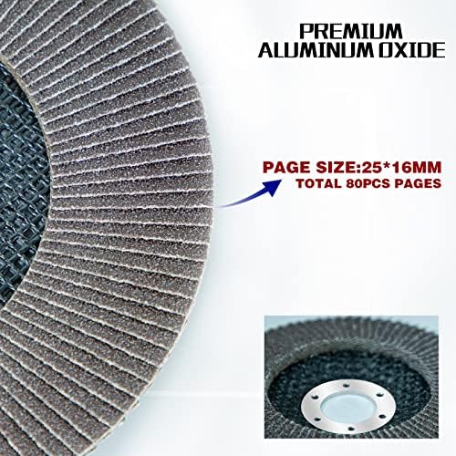 Sali 10 Pack Flap Disc 120 Grit 7" x 7/8-Inch Sanding Disc Bevel Type #29 Premium and Industrial Grade Angle Grinder Grinding Wheel High Performance Edge Grinding