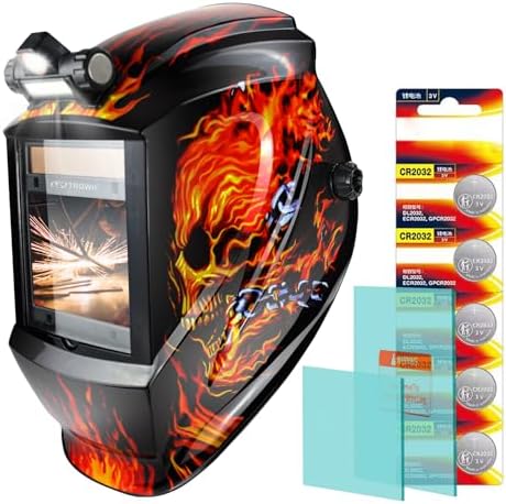 TRQWH Welding Helmet Auto Darkening Large Viewing True Color Solar Powered Welding Mask with 4 Arc Sensor Adjustable Wide Shade Range 4~5-8/9-13 Welder Mask with Grinding
