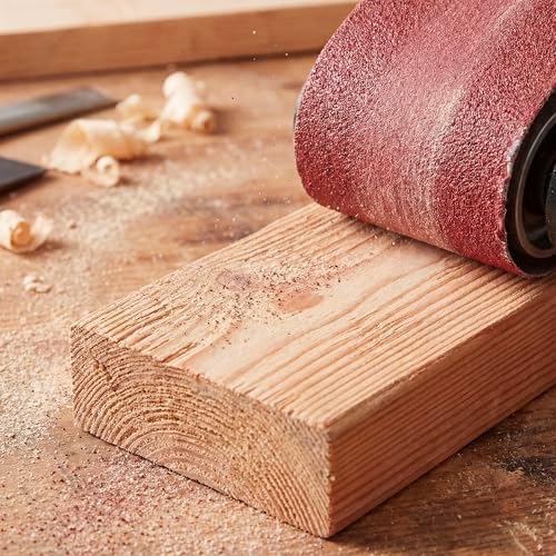 Demissle 10 Pack 8 x 19 Inch Floor Sanding Belt 24/36/60/80/120 Grit Heavy Duty Aluminum Oxide Cloth Sanding Belts Drum Floor Sander Sandpaper for Commercial and Residential Flooring
