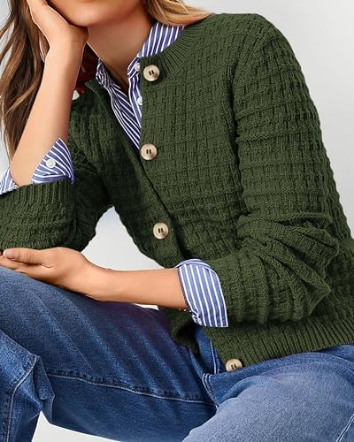 PRETTYGARDEN Women's Fall Lightweight Cardigan Sweaters